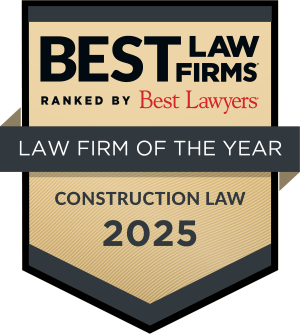 2025 Best Law Firms Law Firm of the Year Construction Badge