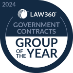 2024 Law360 Government Contracts Practice Group of the Year Badge 