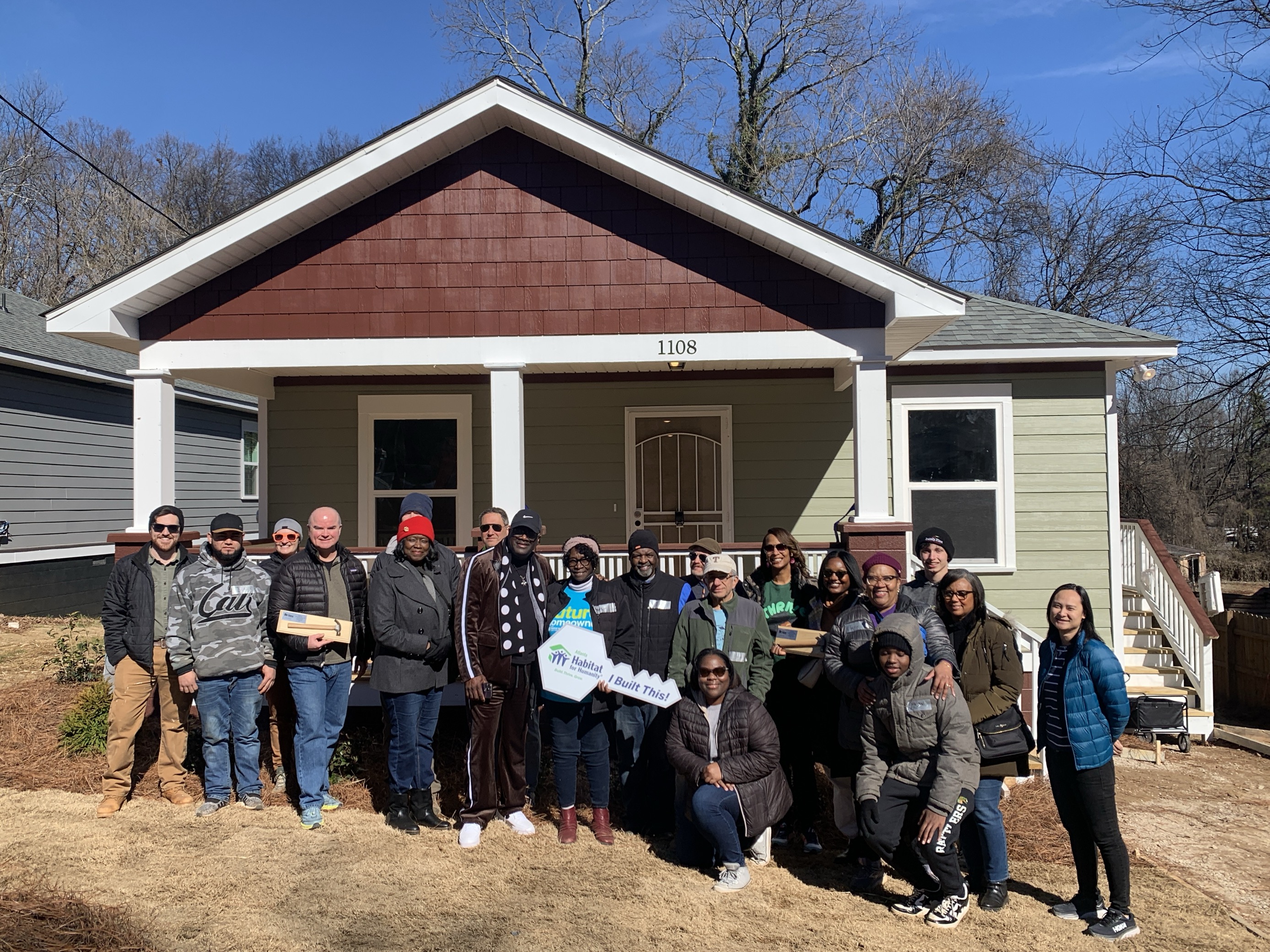 Bradley Atlanta Volunteers at Habitat for Humanity Home Dedication Ceremony