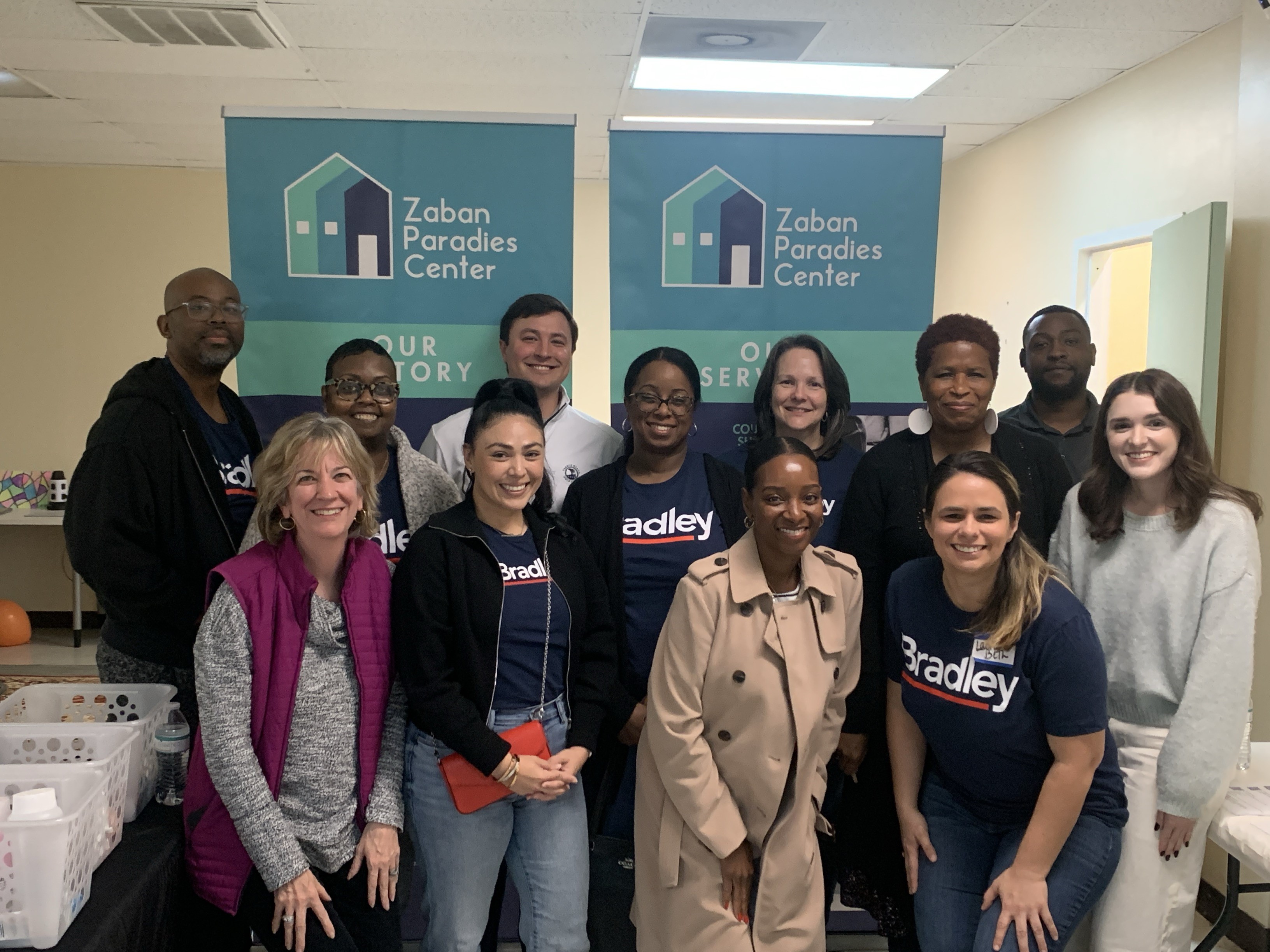 Bradley’s Atlanta office volunteers with the Zaban Paradies Center